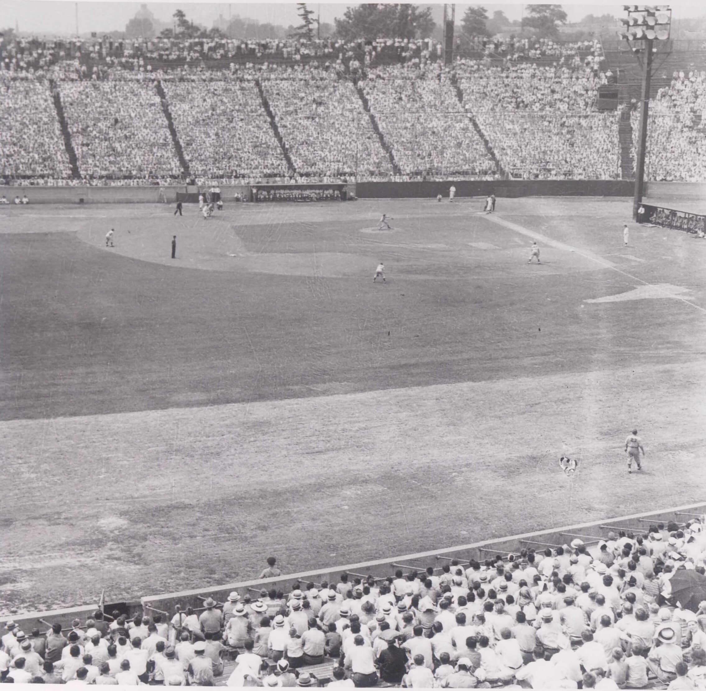 Orioles playing baseball in 1944.
