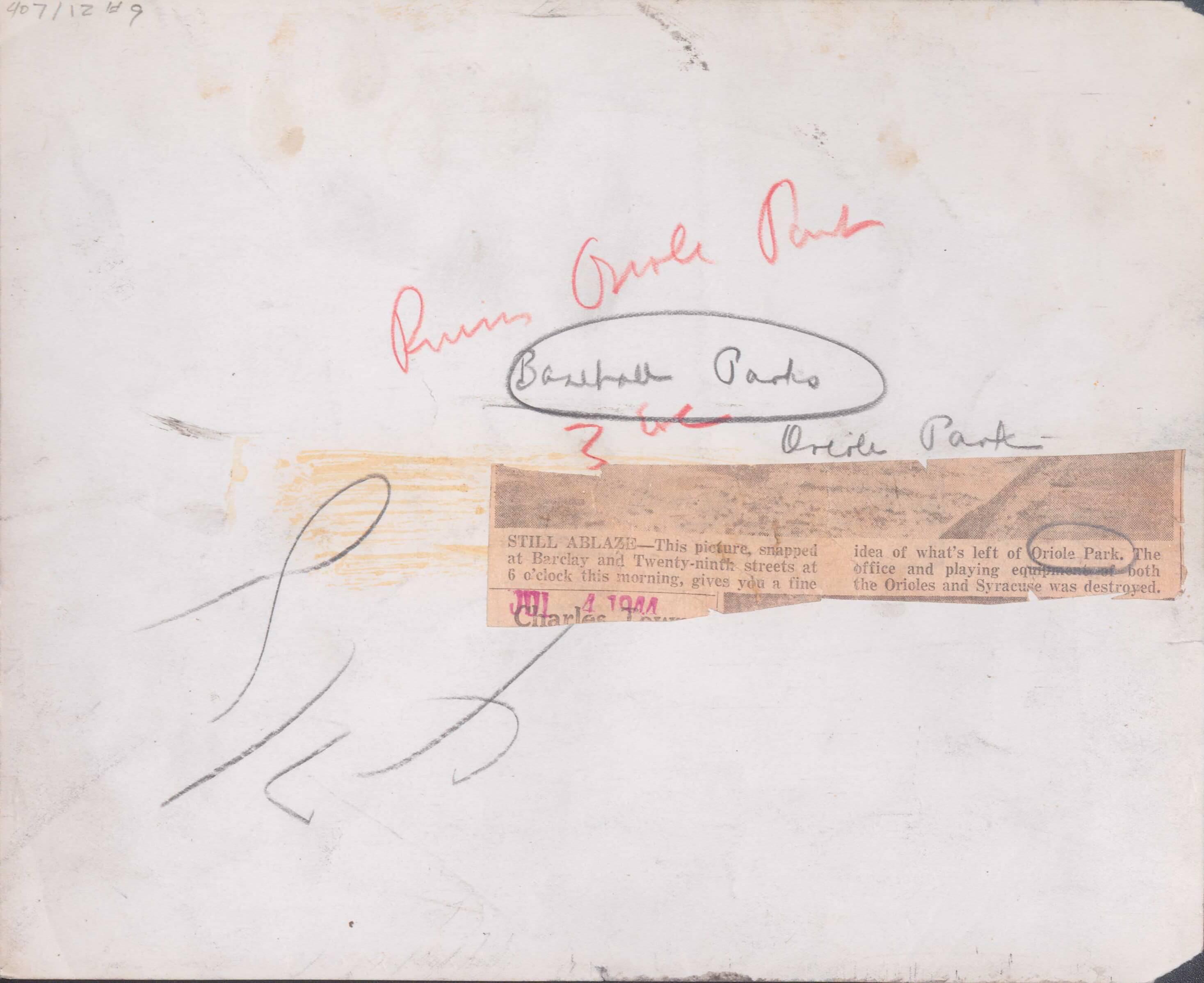 Handwritten caption on the back of a photo