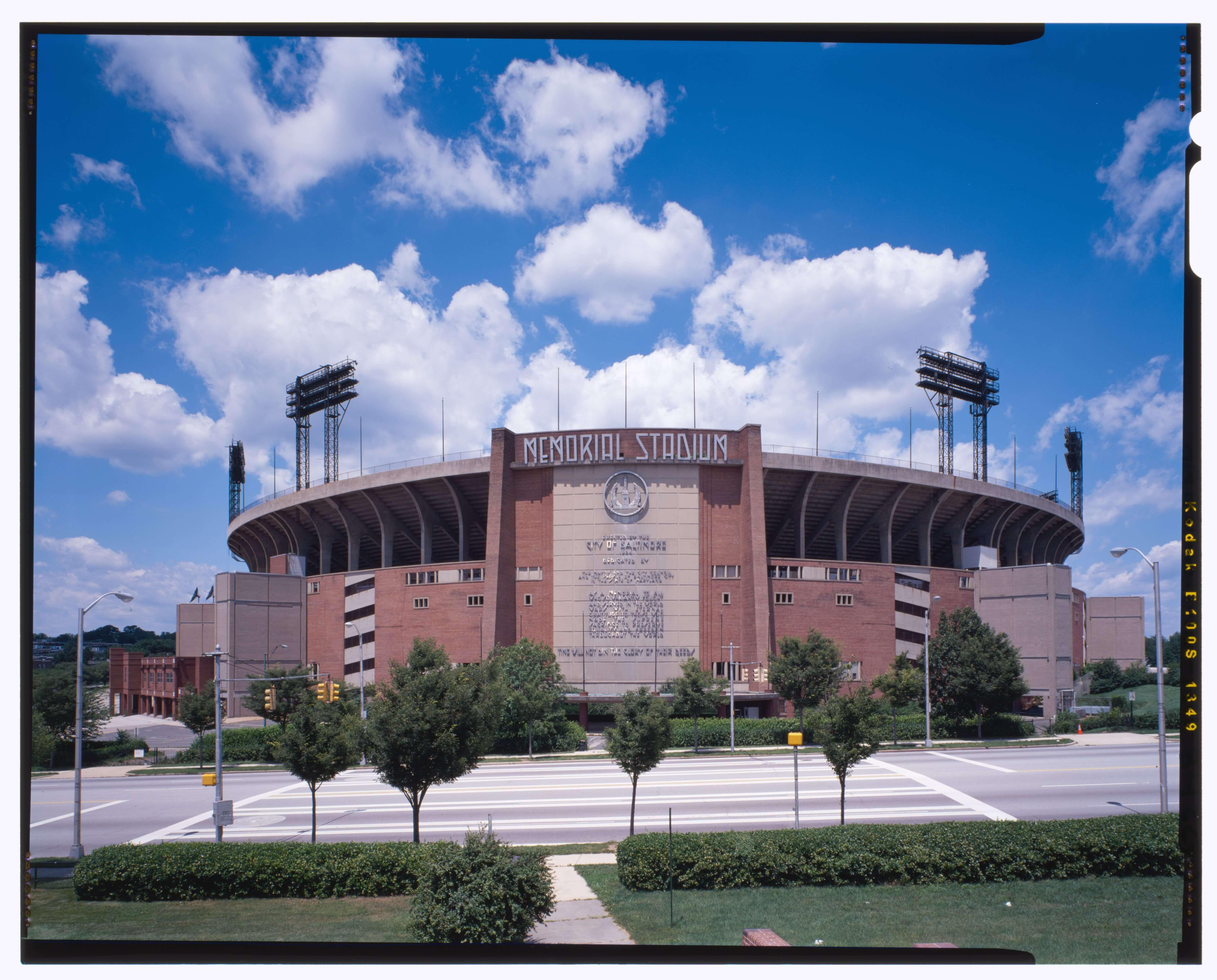 Front exterior view of Memorial Stadium